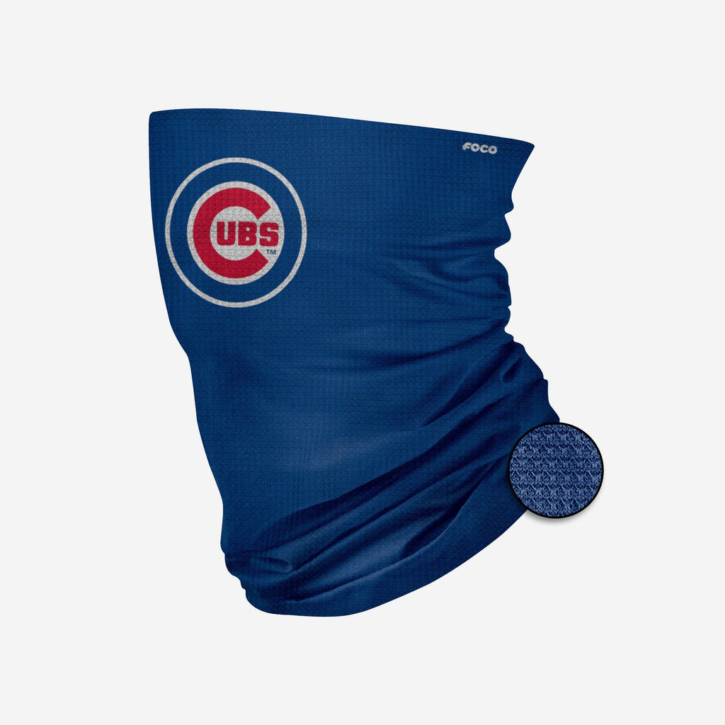 Chicago Cubs Big Logo Waffle Gaiter Scarf FOCO - FOCO.com