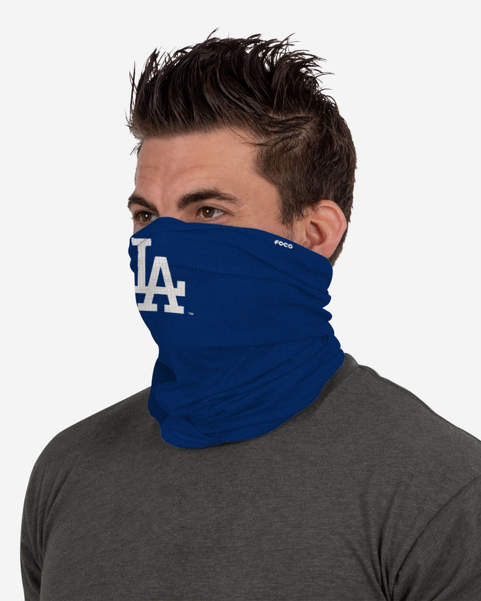 Los Angeles Dodgers Big Logo Waffle Gaiter Scarf FOCO - FOCO.com