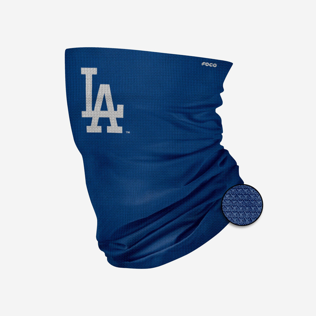 Los Angeles Dodgers Big Logo Waffle Gaiter Scarf FOCO - FOCO.com