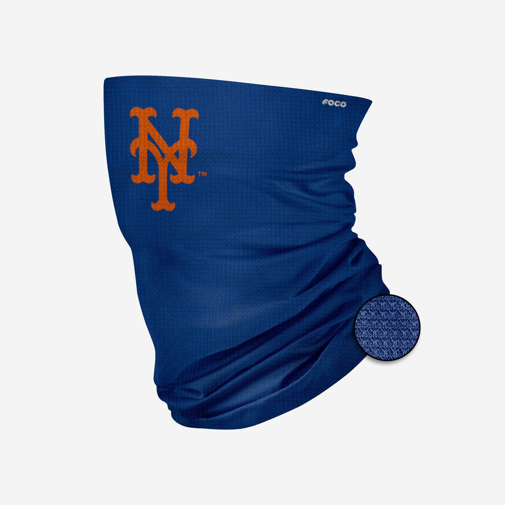 New York Mets Big Logo Waffle Gaiter Scarf FOCO - FOCO.com