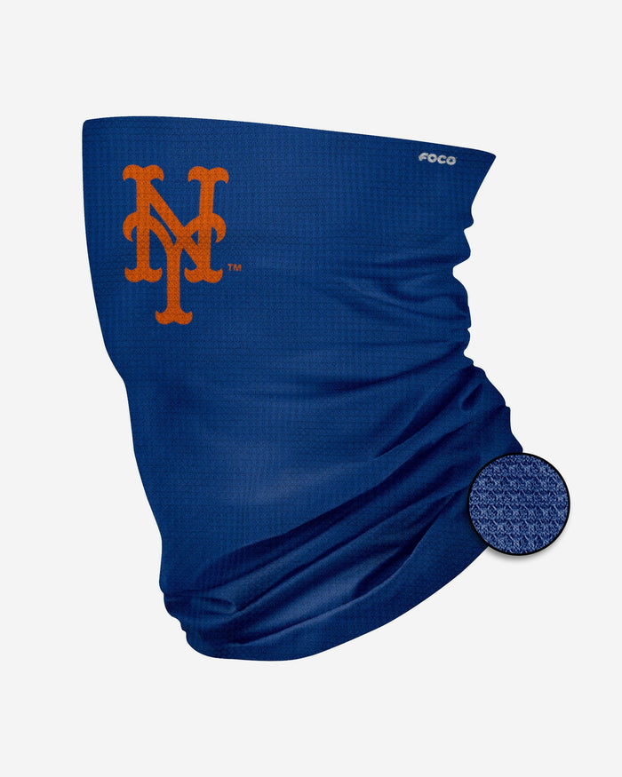 New York Mets Big Logo Waffle Gaiter Scarf FOCO - FOCO.com