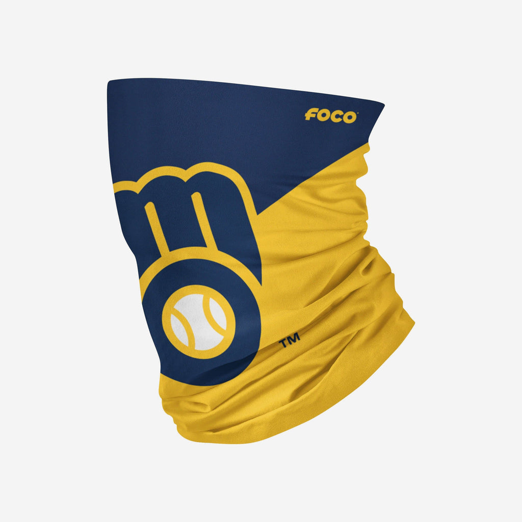Milwaukee Brewers Big Logo Gaiter Scarf FOCO Adult - FOCO.com
