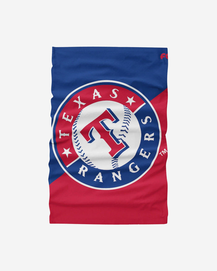 Texas Rangers Big Logo Gaiter Scarf FOCO - FOCO.com