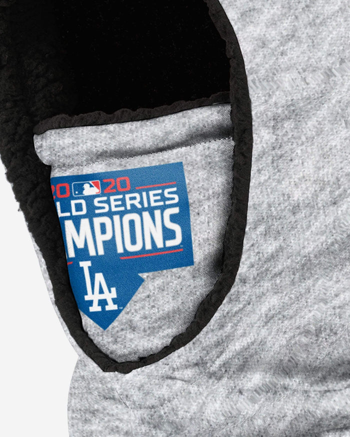 Los Angeles Dodgers 2020 World Series Champions Heather Grey Big Logo Hooded Gaiter FOCO - FOCO.com
