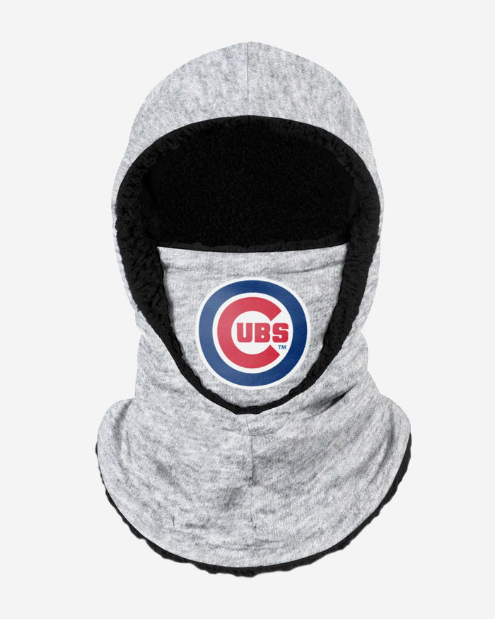 Chicago Cubs Heather Grey Big Logo Hooded Gaiter FOCO - FOCO.com