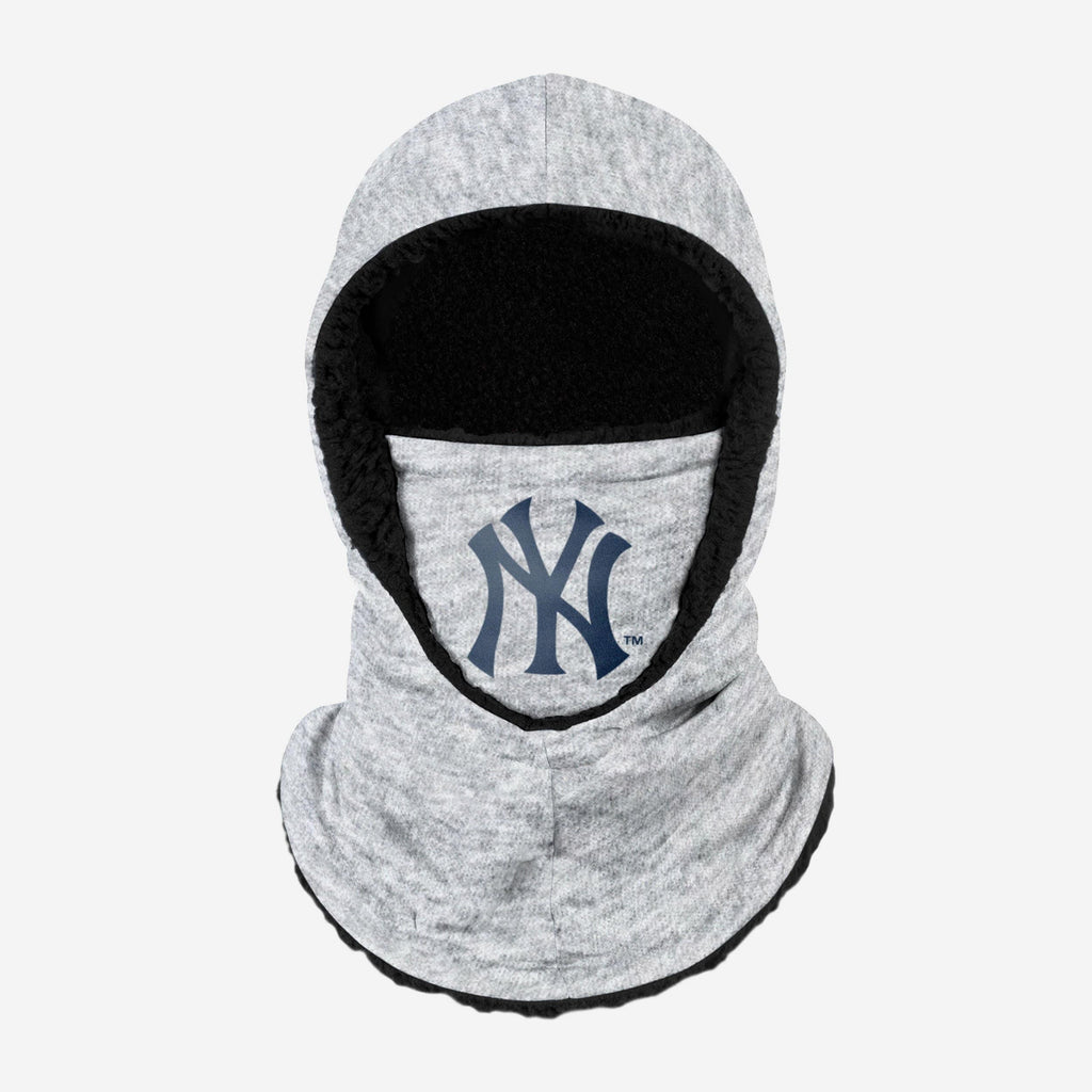 New York Yankees Heather Grey Big Logo Hooded Gaiter FOCO - FOCO.com