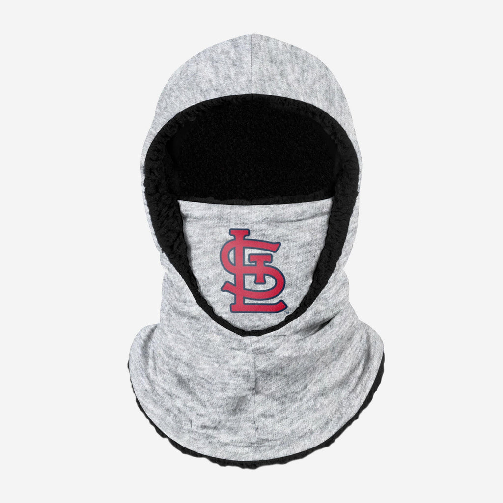 St Louis Cardinals Heather Grey Big Logo Hooded Gaiter FOCO - FOCO.com