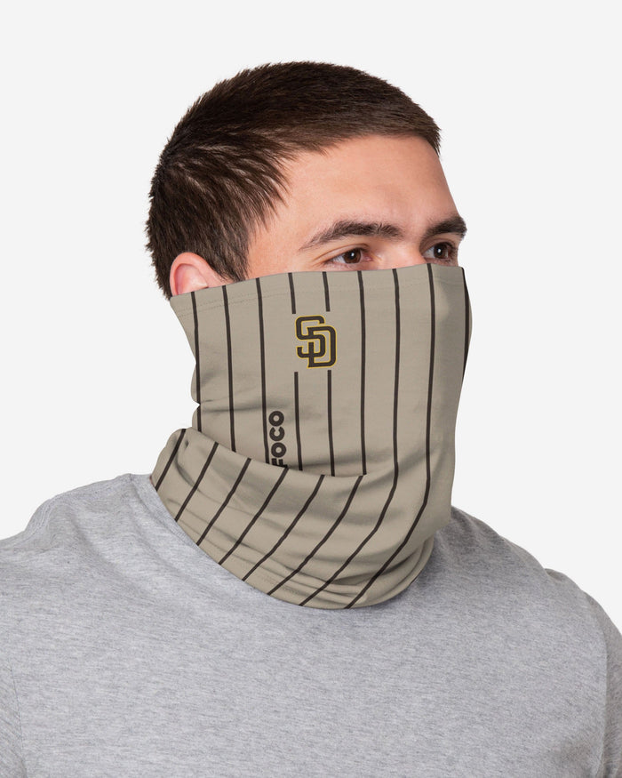 San Diego Padres On-Field Gameday Pinstripe Stitched Gaiter Scarf FOCO - FOCO.com