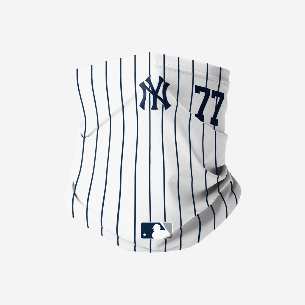 Clint Frazier New York Yankees On-Field Gameday Pinstripe Stitched Gaiter Scarf FOCO - FOCO.com