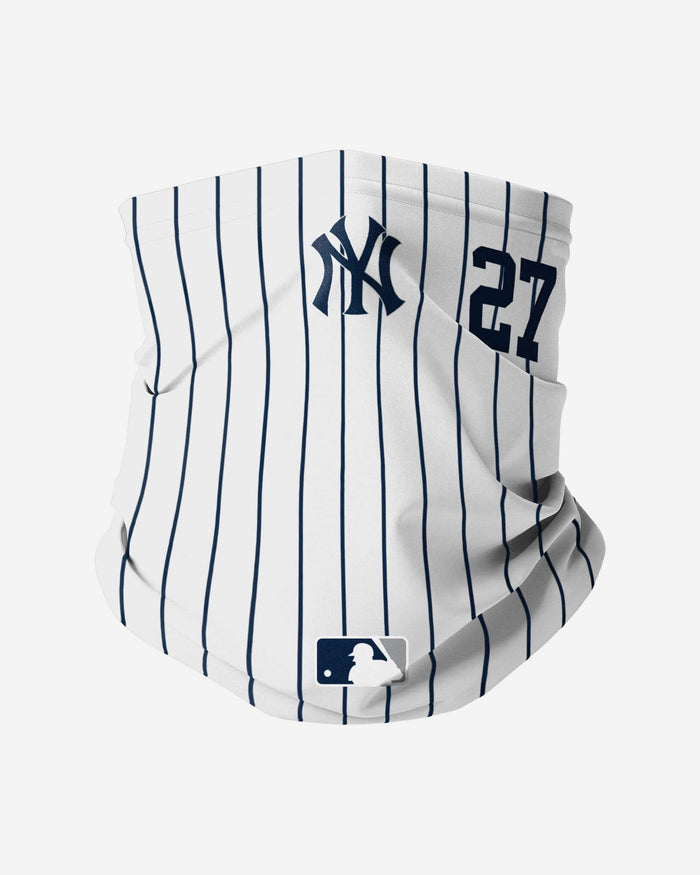 Giancarlo Stanton New York Yankees On-Field Gameday Pinstripe Stitched Gaiter Scarf FOCO - FOCO.com