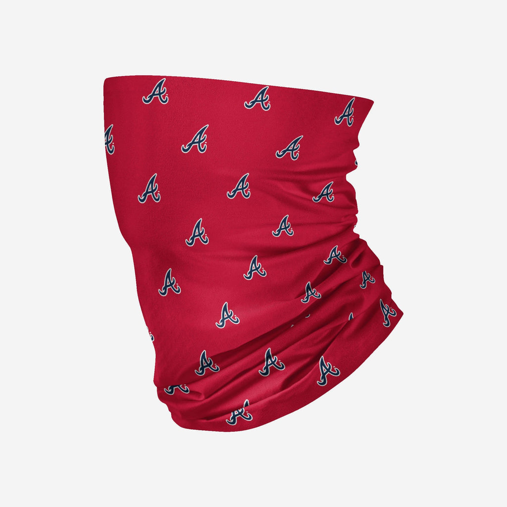 Atlanta Braves Mini Print Logo Gaiter Scarf FOCO - FOCO.com