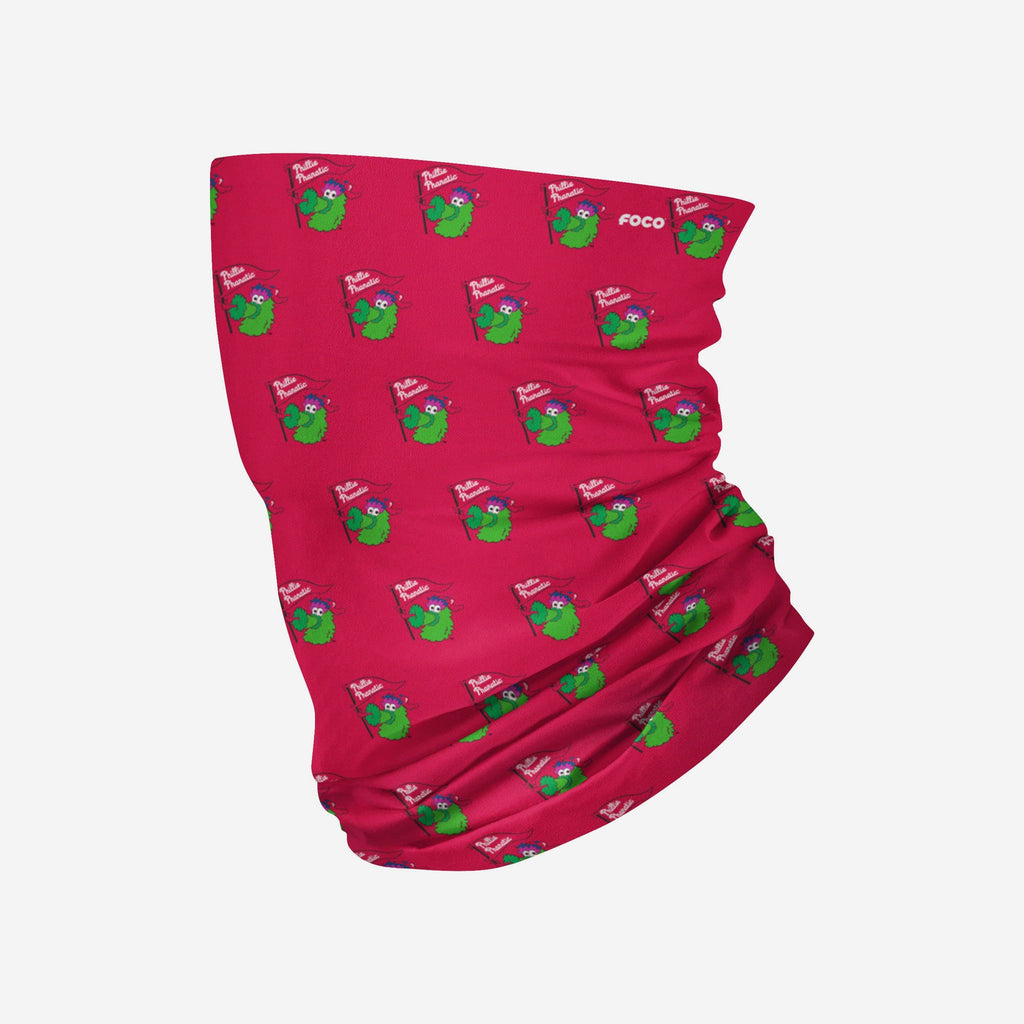 Phillie Phanatic Philadelphia Phillies Mini Print Mascot Gaiter Scarf FOCO - FOCO.com