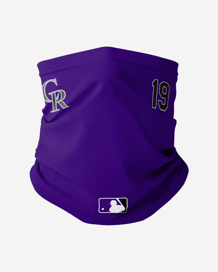 Charlie Blackmon Colorado Rockies On-Field Gameday Gaiter Scarf FOCO - FOCO.com