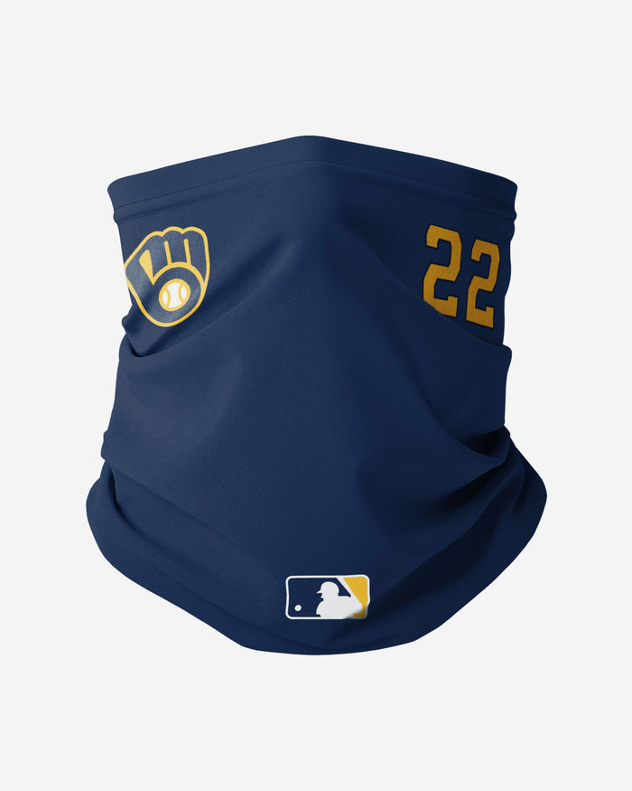 Christian Yelich Milwaukee Brewers On-Field Gameday Gaiter Scarf FOCO - FOCO.com