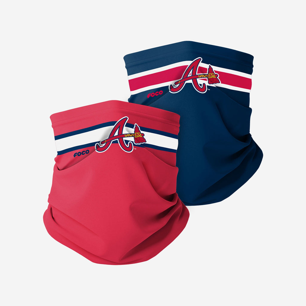 Atlanta Braves Stitched 2 Pack Gaiter Scarf FOCO - FOCO.com