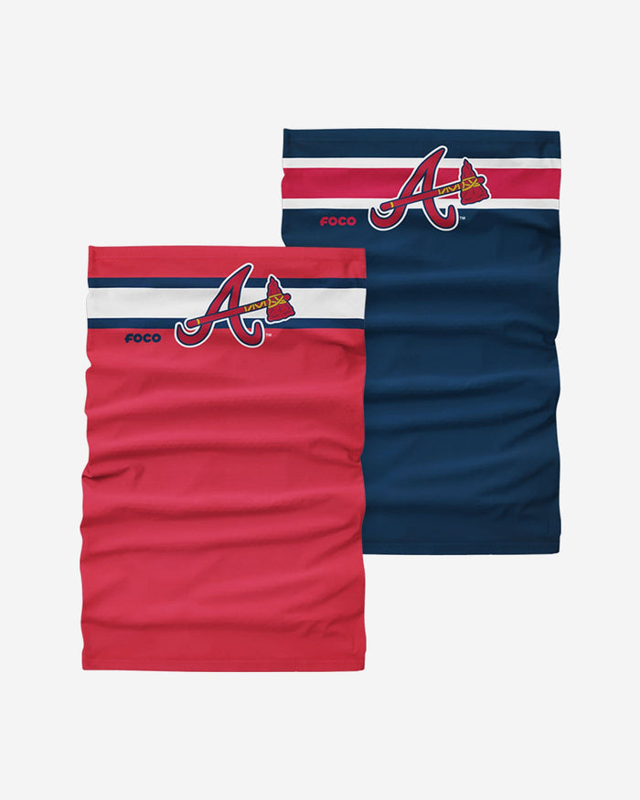 Atlanta Braves Stitched 2 Pack Gaiter Scarf FOCO - FOCO.com