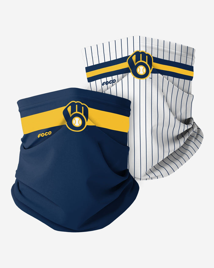 Milwaukee Brewers Stitched 2 Pack Gaiter Scarf FOCO - FOCO.com