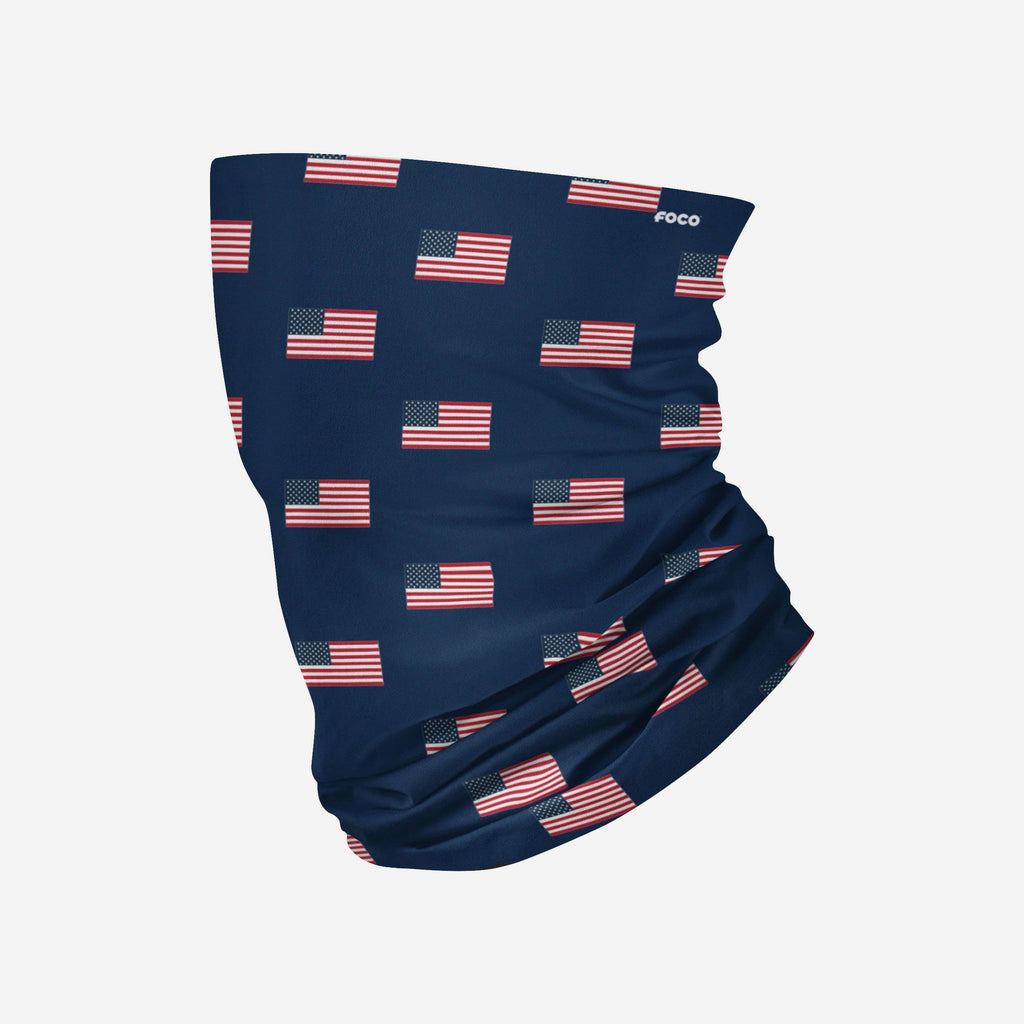 Mini Print American Flags Gaiter Scarf FOCO - FOCO.com