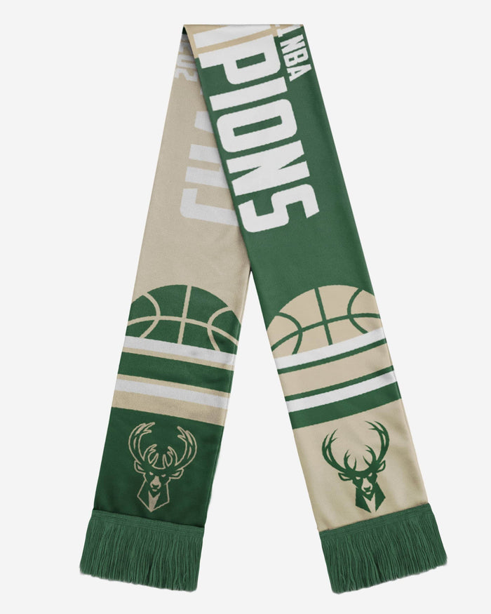 Milwaukee Bucks 2021 NBA Champions Acrylic Scarf FOCO - FOCO.com