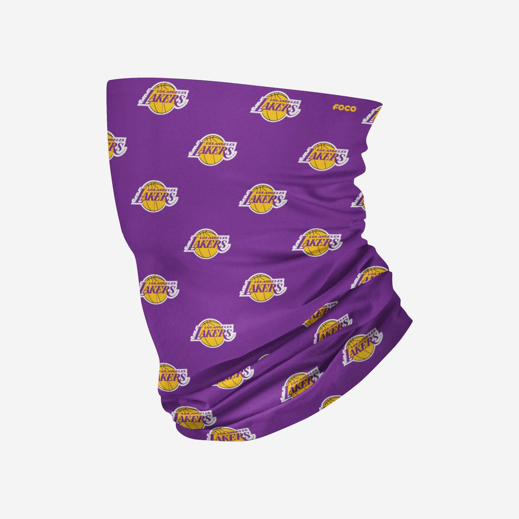 Los Angeles Lakers Mini Print Logo Gaiter Scarf FOCO - FOCO.com