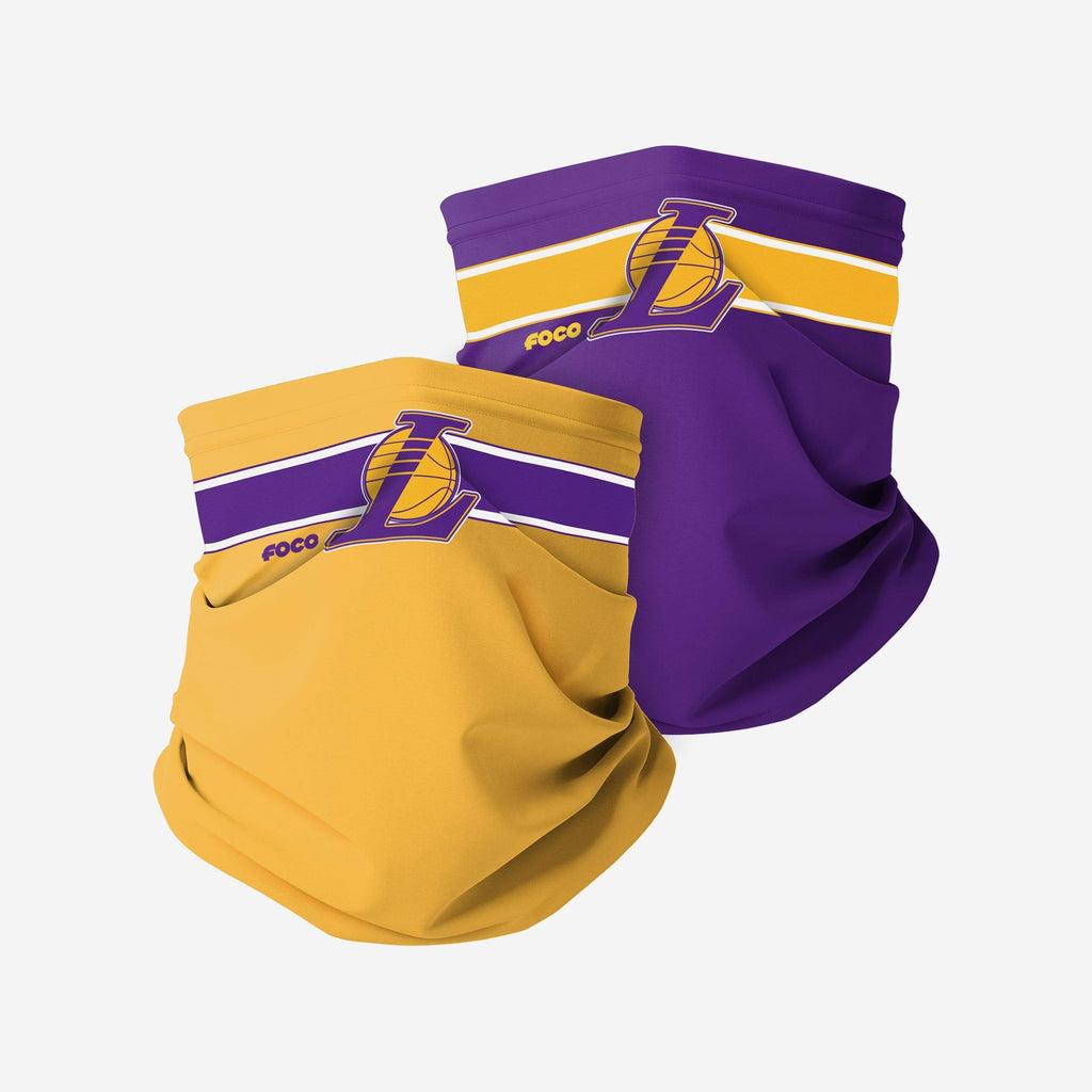 Los Angeles Lakers Stitched 2 Pack Gaiter Scarf FOCO - FOCO.com