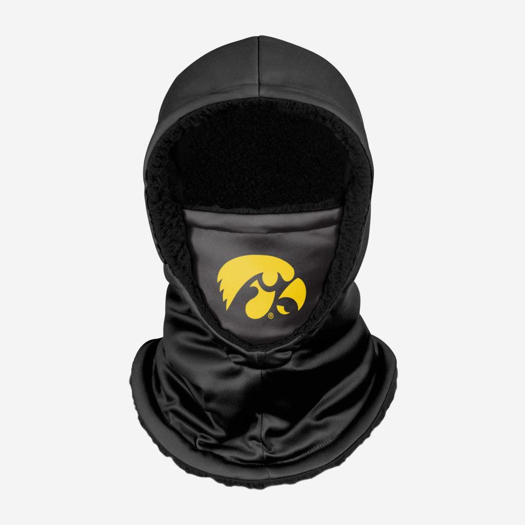 Iowa Hawkeyes Black Hooded Gaiter FOCO - FOCO.com