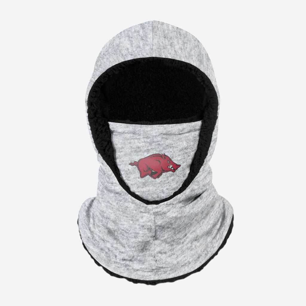 Arkansas Razorbacks Heather Grey Big Logo Hooded Gaiter FOCO - FOCO.com