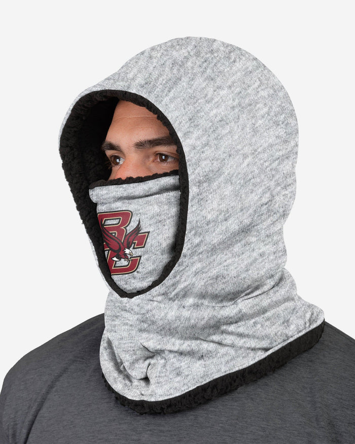 Boston College Eagles Heather Grey Big Logo Hooded Gaiter FOCO - FOCO.com