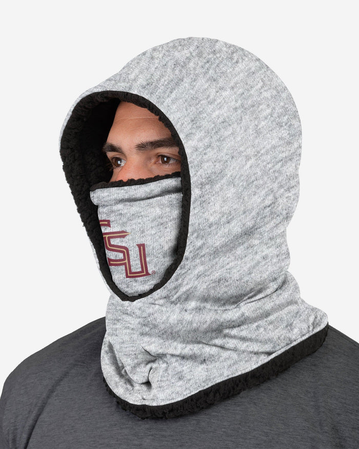 Florida State Seminoles Heather Grey Big Logo Hooded Gaiter FOCO - FOCO.com