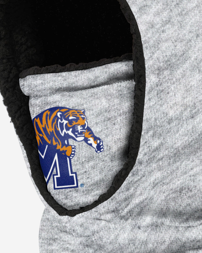 Memphis Tigers Heather Grey Big Logo Hooded Gaiter FOCO - FOCO.com