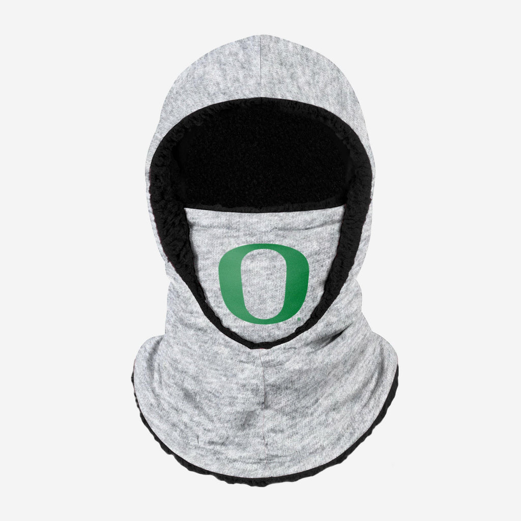 Oregon Ducks Heather Grey Big Logo Hooded Gaiter FOCO - FOCO.com