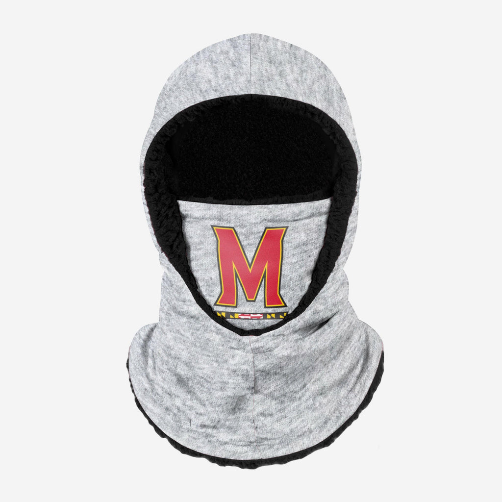 Maryland Terrapins Heather Grey Big Logo Hooded Gaiter FOCO - FOCO.com