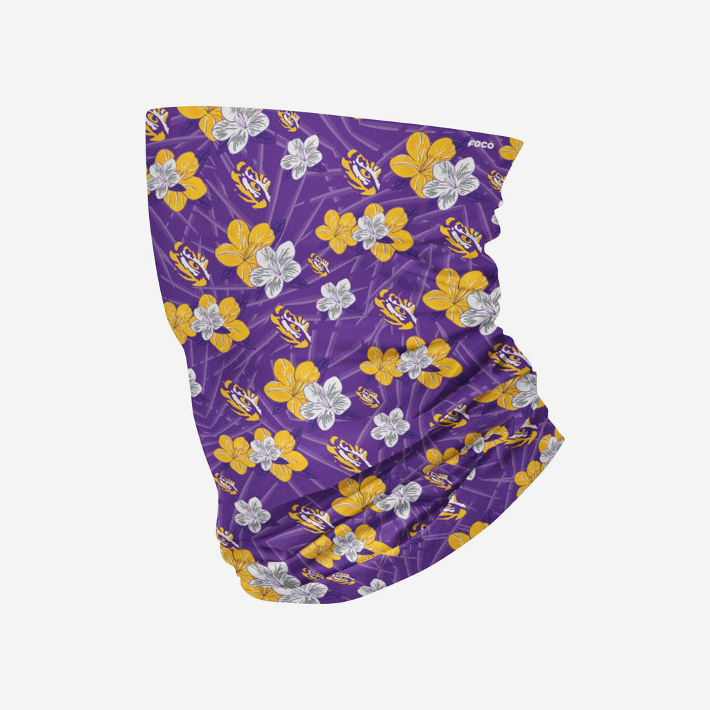 LSU Tigers Hibiscus Gaiter Scarf FOCO - FOCO.com