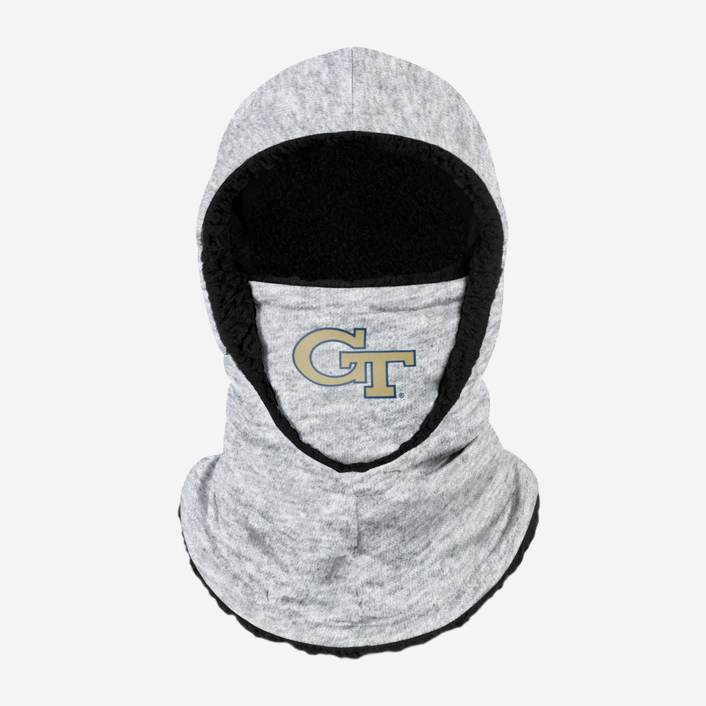 Georgia Tech Yellow Jackets Heather Grey Big Logo Hooded Gaiter FOCO - FOCO.com