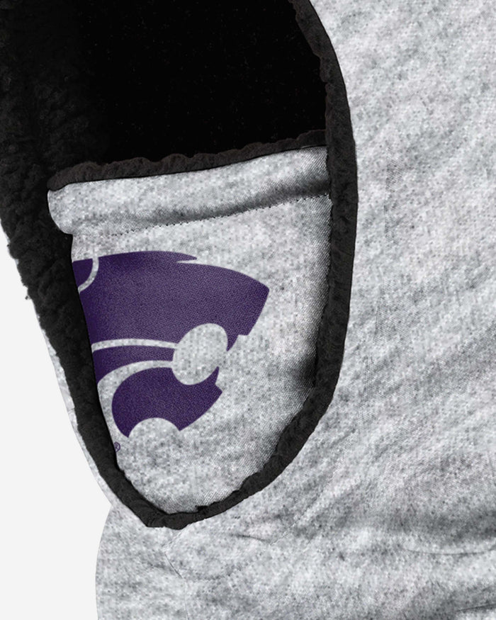 Kansas State Wildcats Heather Grey Big Logo Hooded Gaiter FOCO - FOCO.com