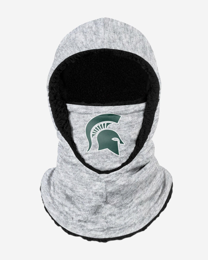 Michigan State Spartans Heather Grey Big Logo Hooded Gaiter FOCO Adult - FOCO.com