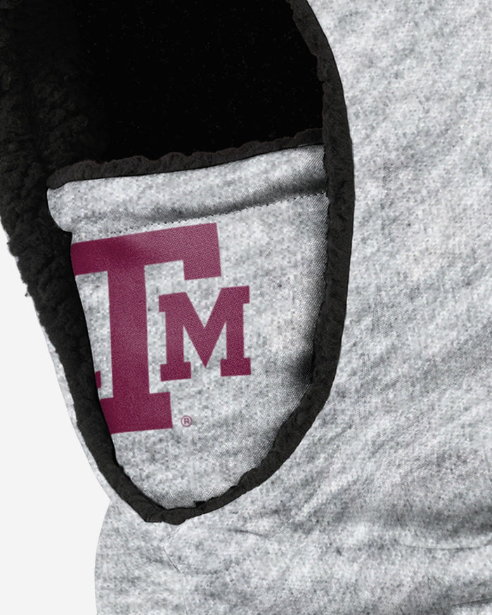 Texas A&M Aggies Heather Grey Big Logo Hooded Gaiter FOCO - FOCO.com