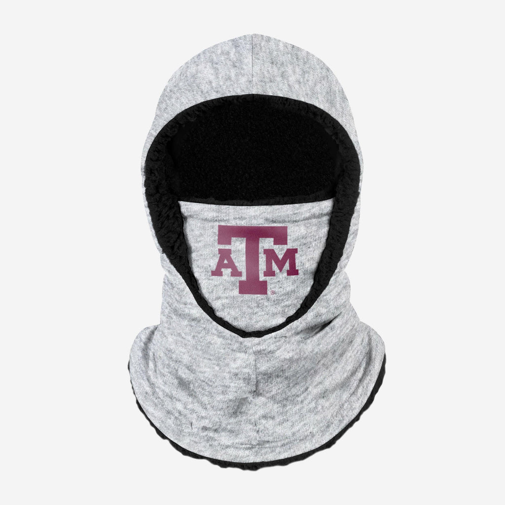 Texas A&M Aggies Heather Grey Big Logo Hooded Gaiter FOCO Adult - FOCO.com