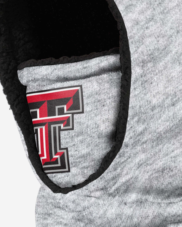 Texas Tech Red Raiders Heather Grey Big Logo Hooded Gaiter FOCO - FOCO.com