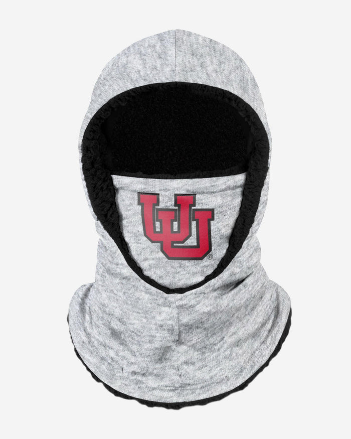 Utah Utes Heather Grey Big Logo Hooded Gaiter FOCO - FOCO.com