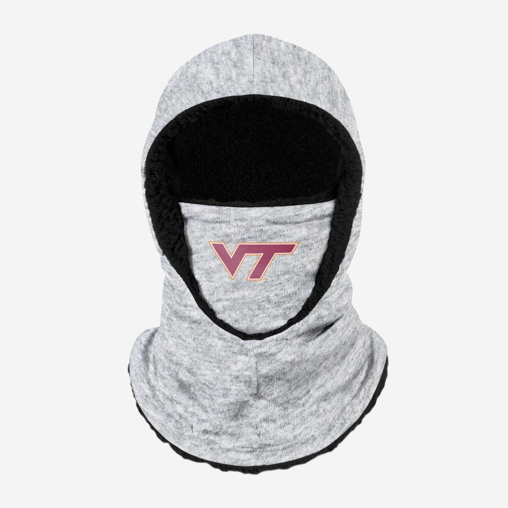 Virginia Tech Hokies Heather Grey Big Logo Hooded Gaiter FOCO - FOCO.com