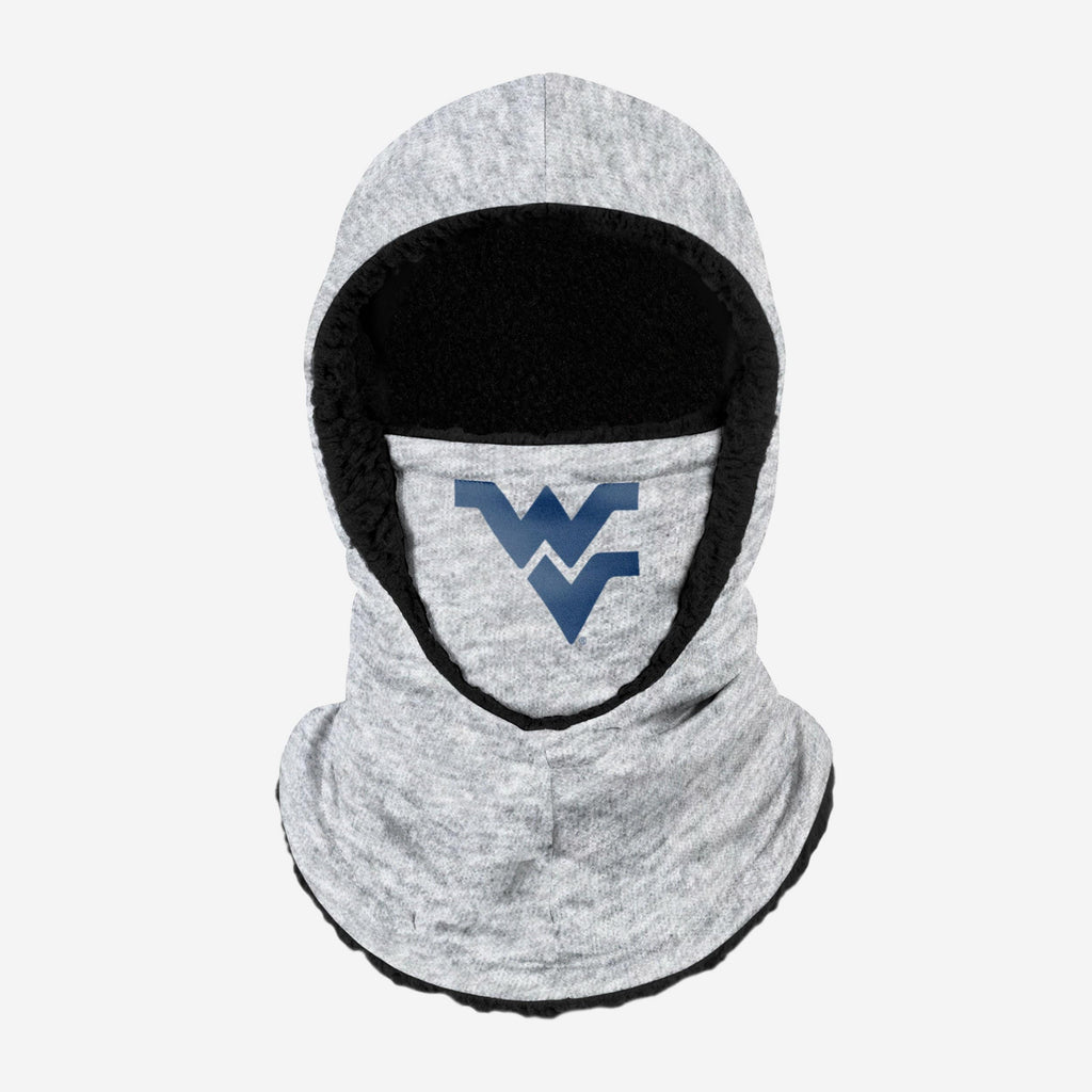 West Virginia Mountaineers Heather Grey Big Logo Hooded Gaiter FOCO Adult - FOCO.com