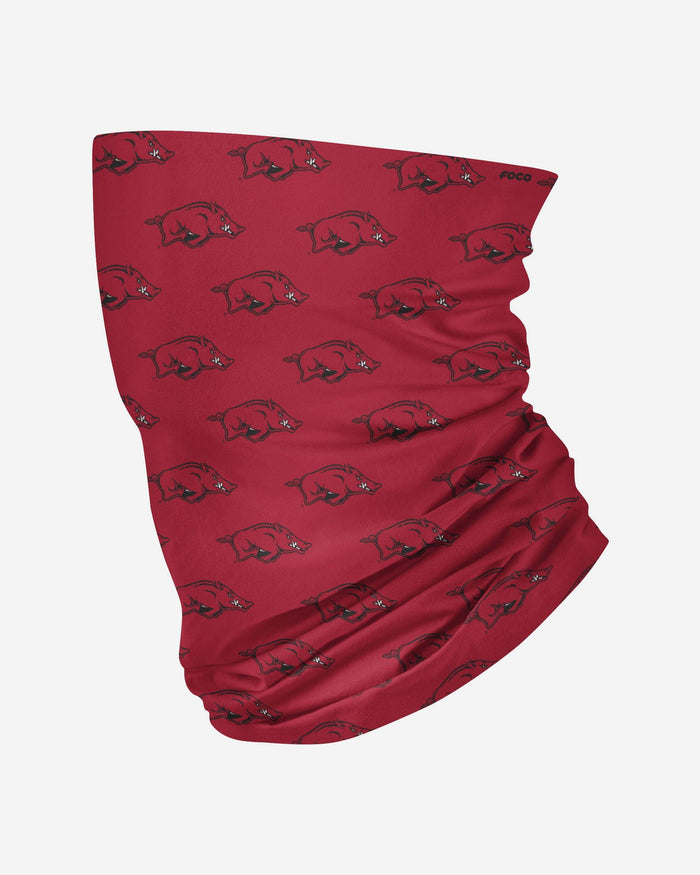 Arkansas Razorbacks Mini Print Logo Gaiter Scarf FOCO - FOCO.com