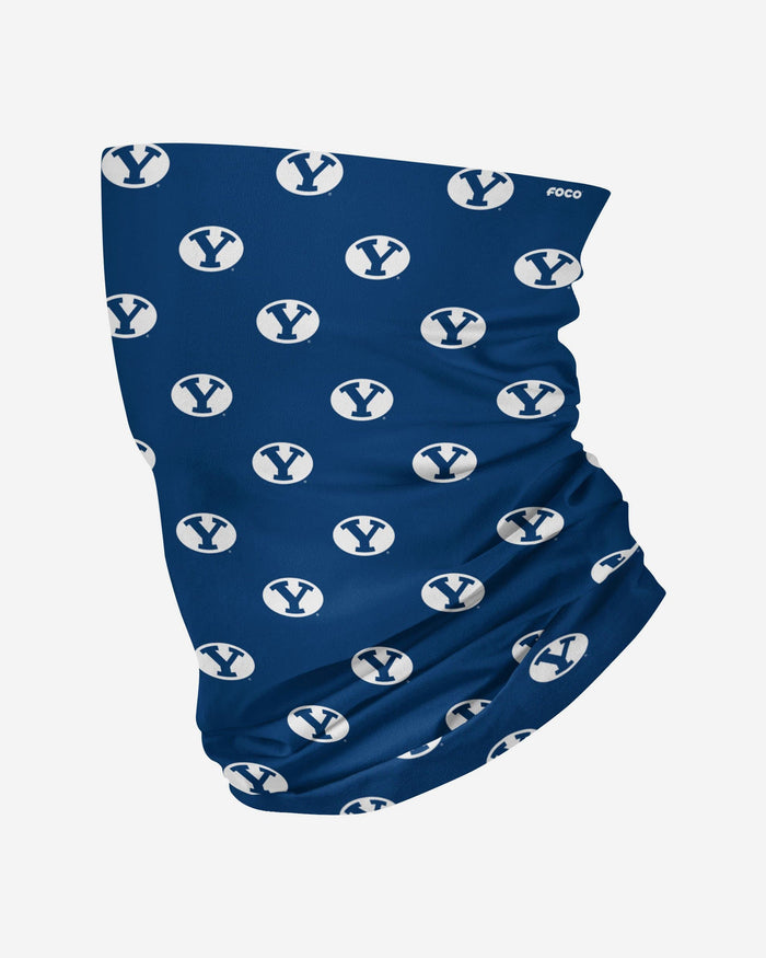 BYU Cougars Mini Print Logo Gaiter Scarf FOCO - FOCO.com