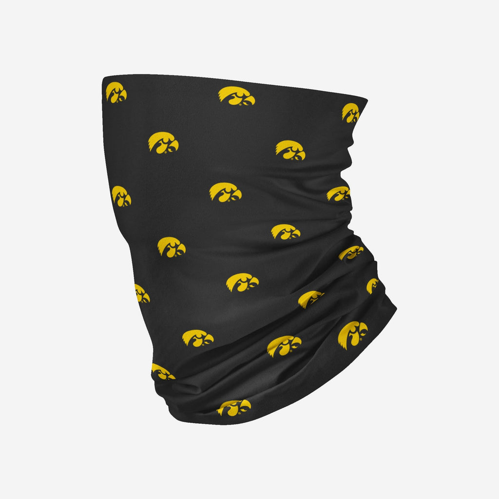 Iowa Hawkeyes Mini Print Logo Gaiter Scarf FOCO - FOCO.com