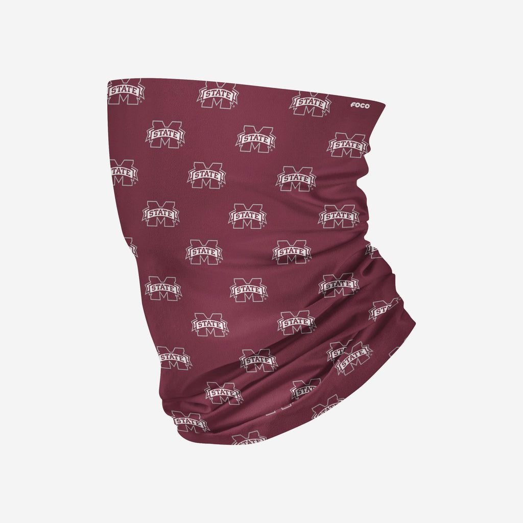 Mississippi State Bulldogs Mini Print Logo Gaiter Scarf FOCO - FOCO.com