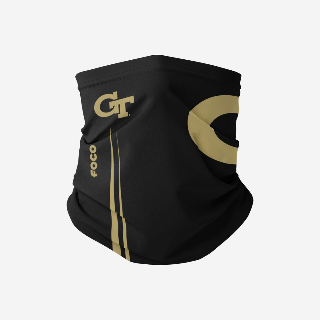 Georgia Tech Yellow Jackets On-Field Sideline Logo Black Gaiter Scarf FOCO - FOCO.com