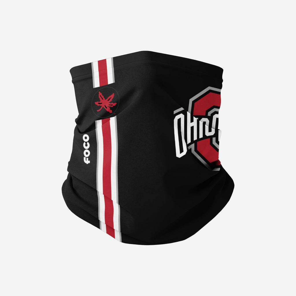 Ohio State Buckeyes On-Field Sideline Logo Black Gaiter Scarf FOCO - FOCO.com