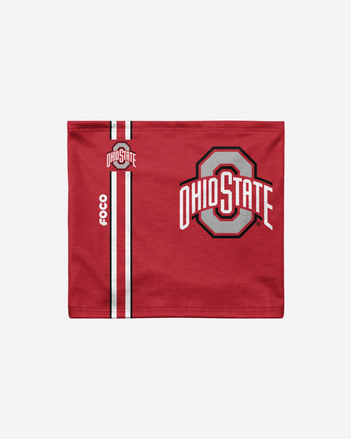 Ohio State Buckeyes On-Field Sideline Logo Team Scarlet Gaiter Scarf FOCO - FOCO.com