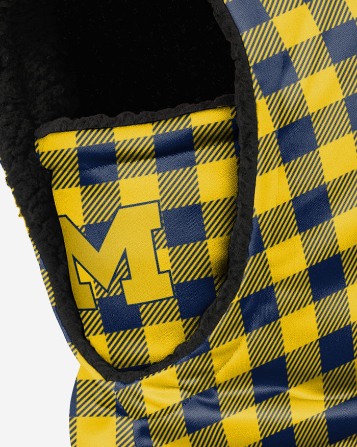 Michigan Wolverines Plaid Hooded Gaiter FOCO - FOCO.com